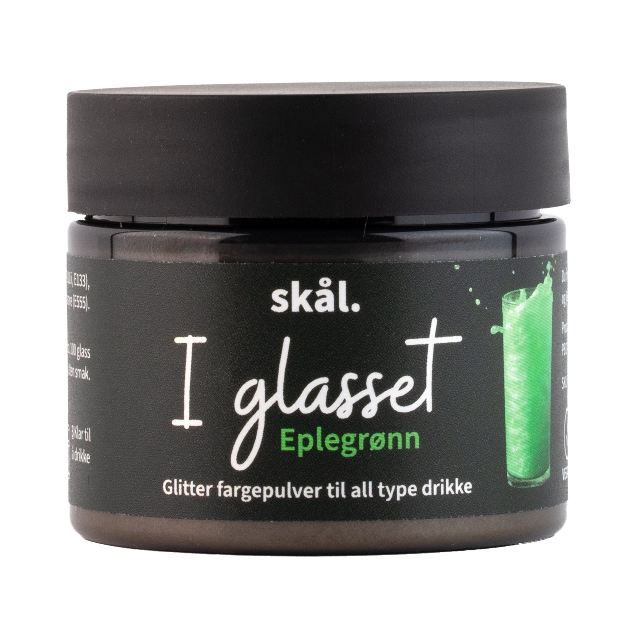 Glitterfarge I Glasset Eplegrønn