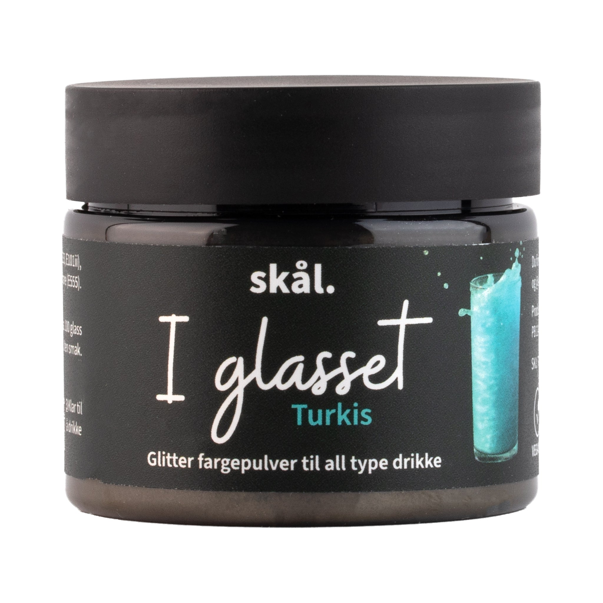 Glitterfarge I Glasset Turkis