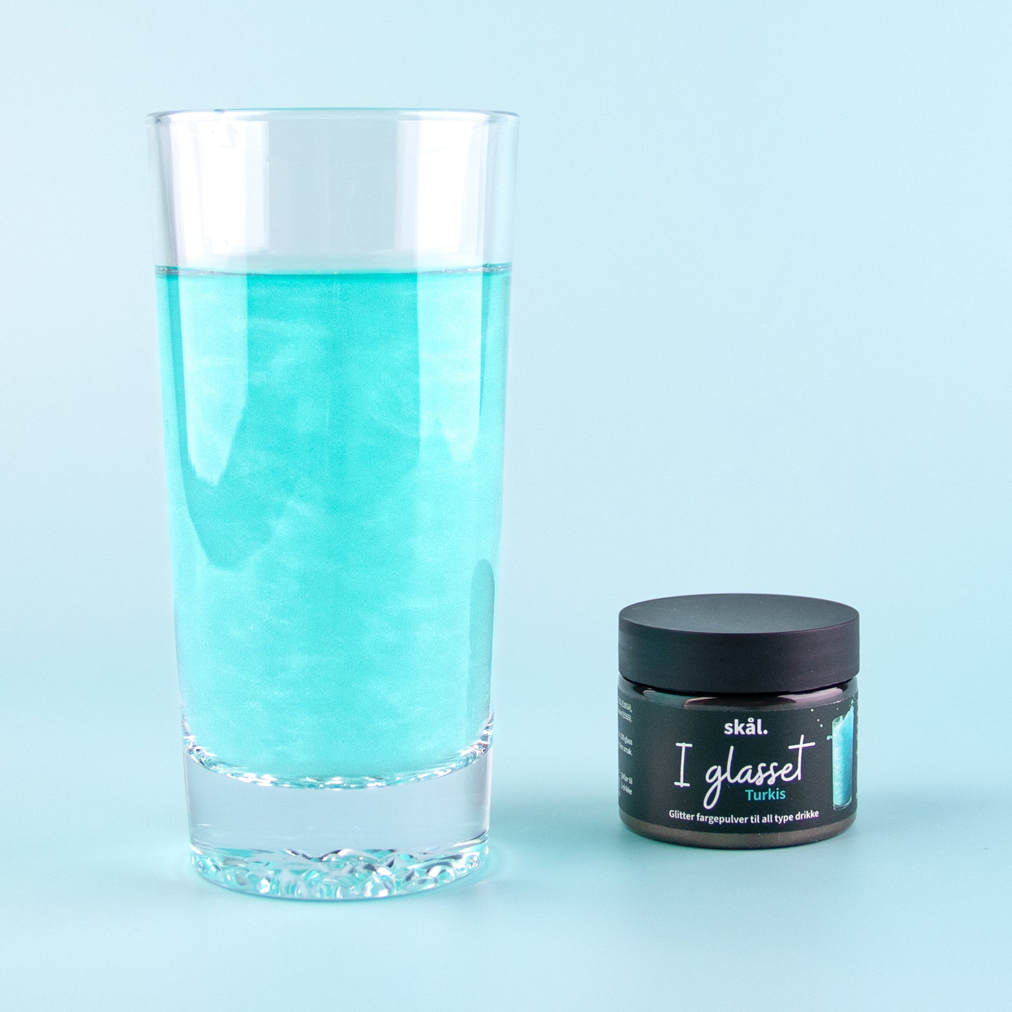 Glitterfarge I Glasset Turkis