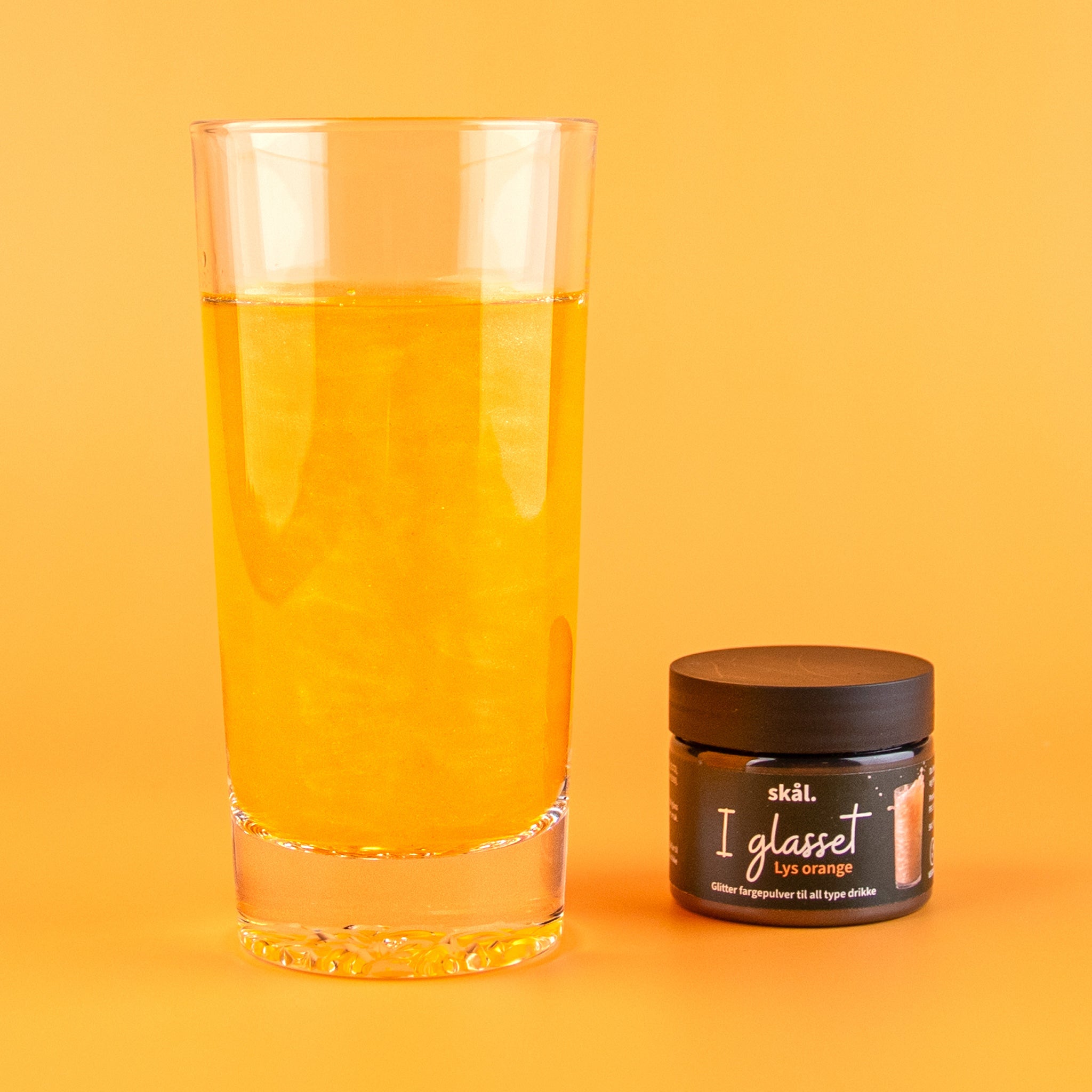 Glitterfarge I Glasset Lys Orange