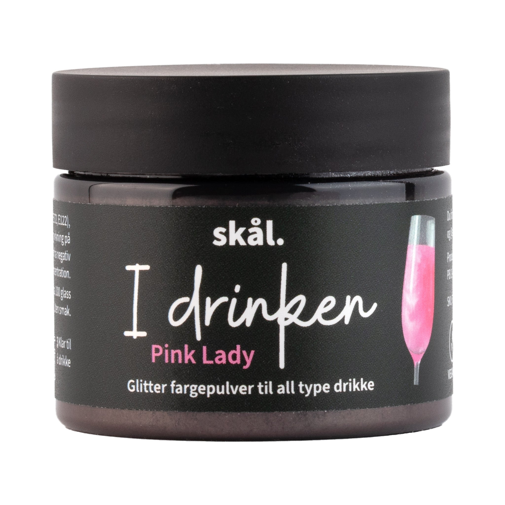 Glitterfarge I Drinken Pink Lady