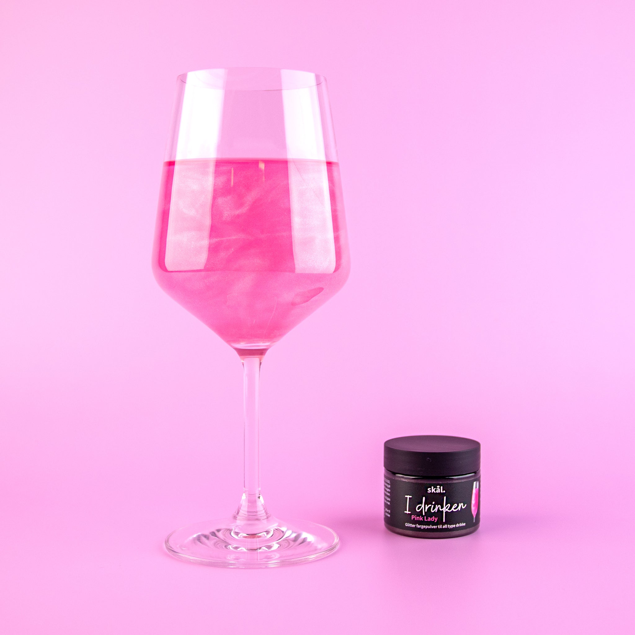 Glitterfarge I Drinken Pink Lady