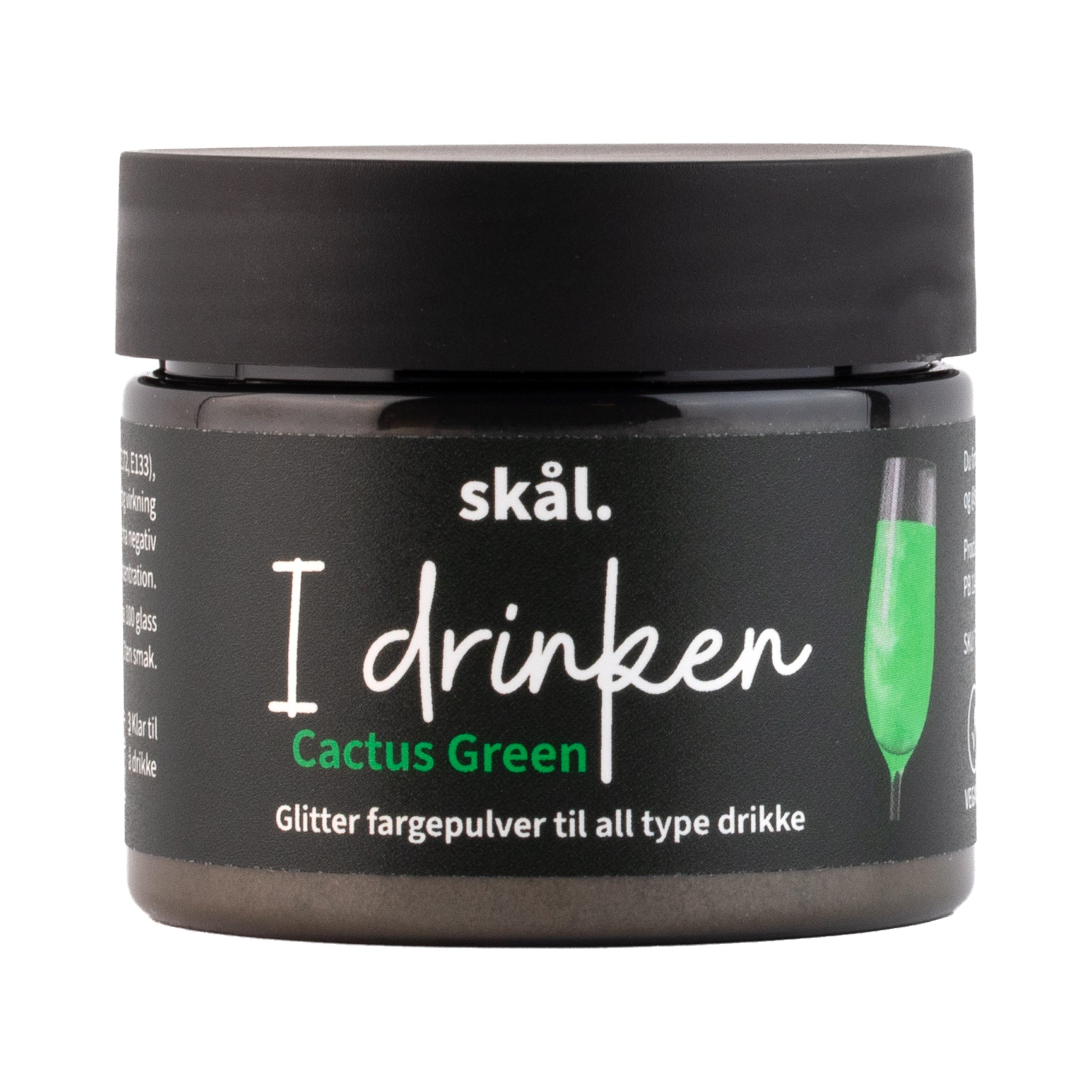 Glitterfarge I Drinken Cactus Green