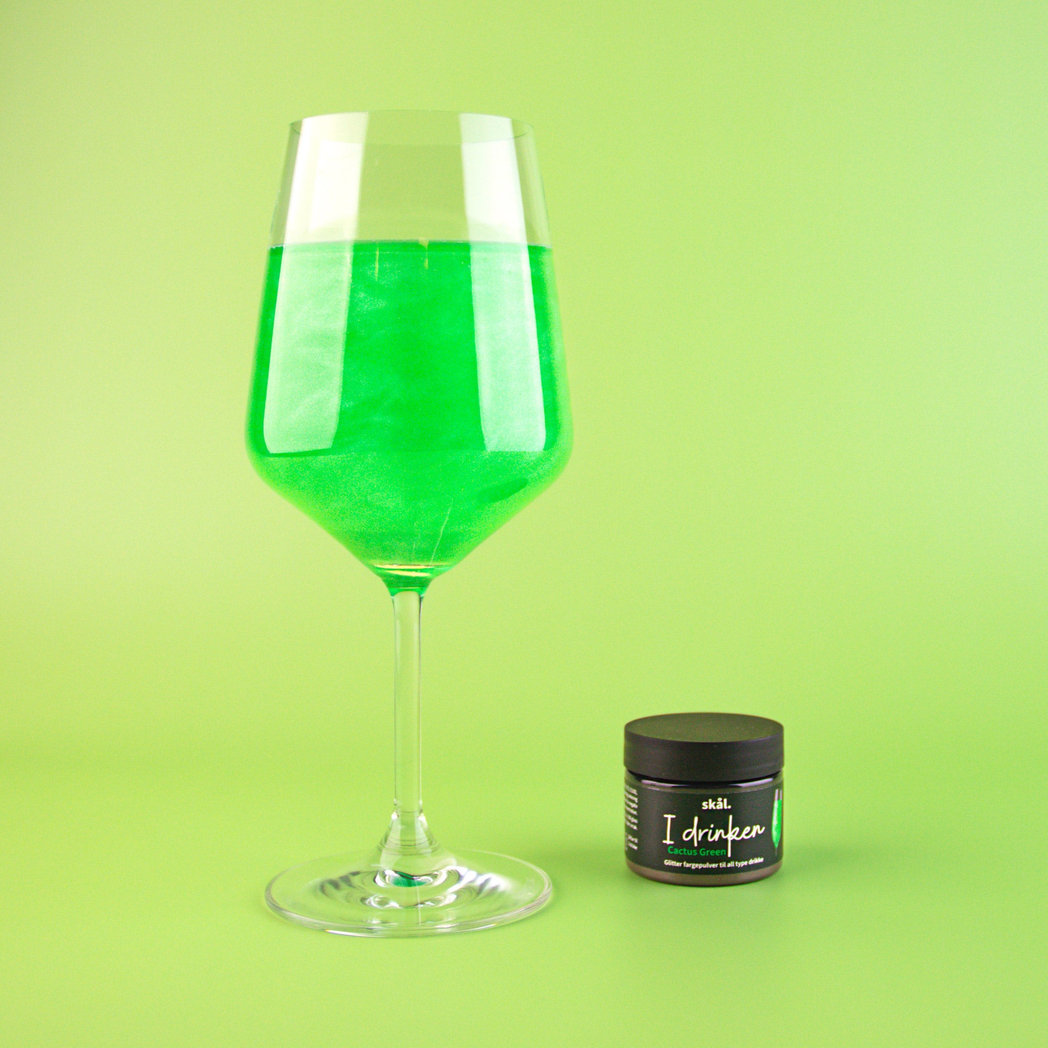 Glitterfarge I Drinken Cactus Green