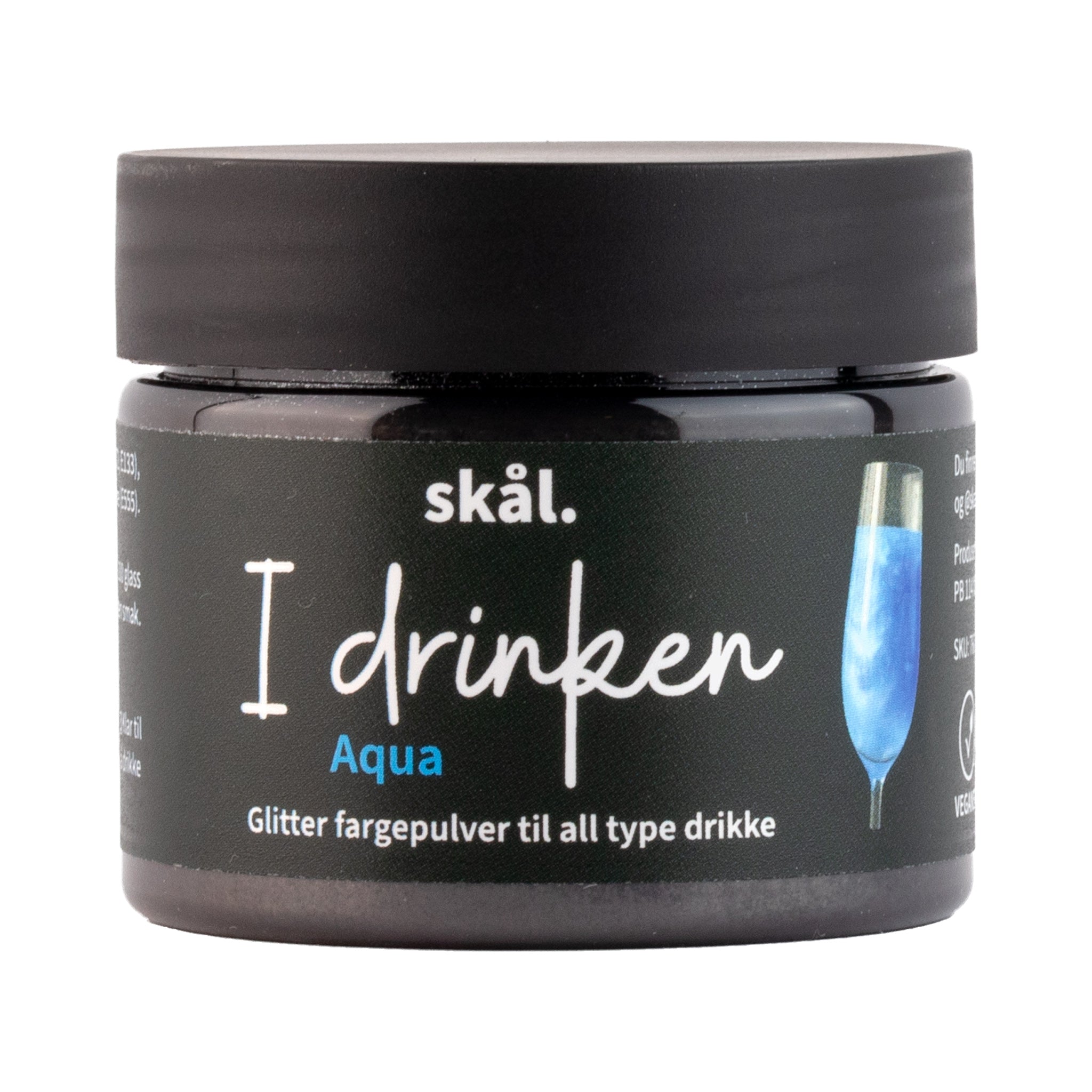 Glitterfarge I Drinken Aqua