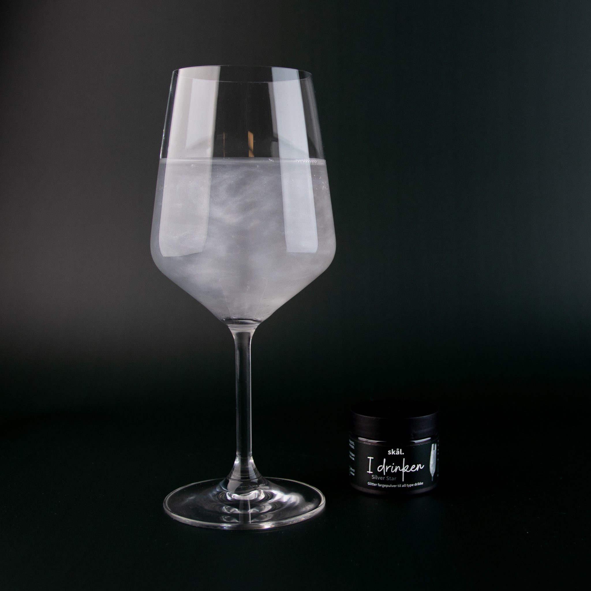 Glitterfarge I Drinken Silver Star